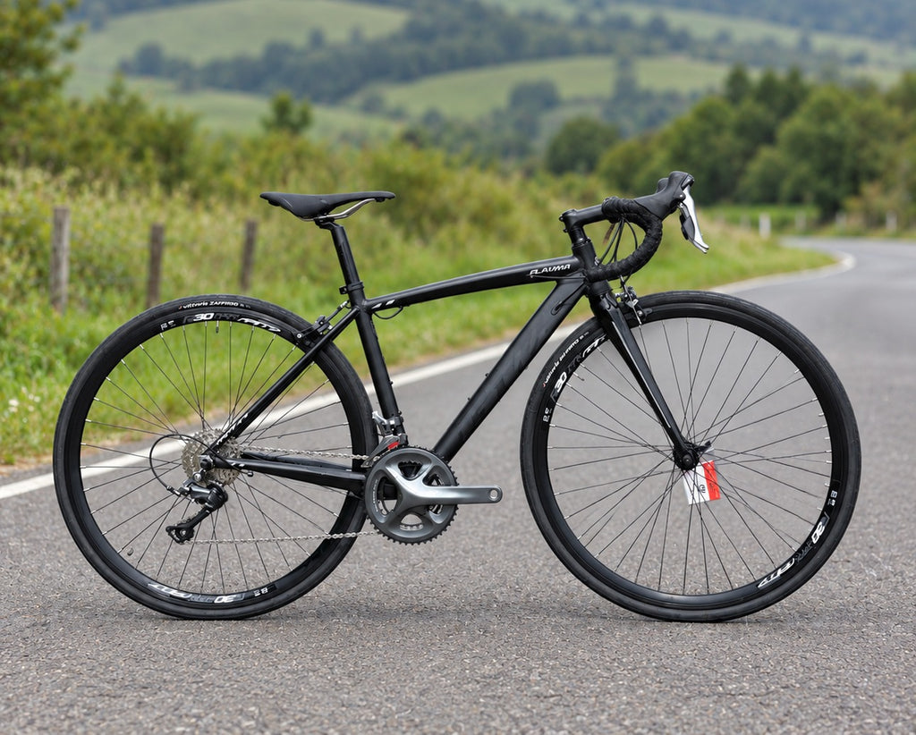 Bicicleta de ruta GW Flamma color negro negro, Shimano Claris 16 velocidades